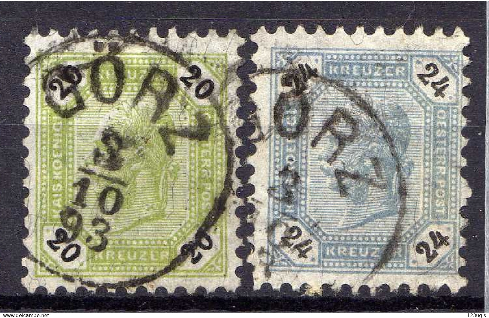 Österreich 1891 Mi 63-64 K, Zähnung 10, Gestempelt [200424XIV] - Oblitérés