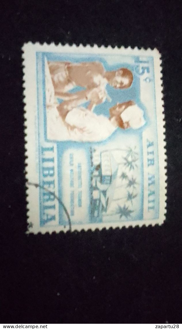 LİBERYA--1955   15C      DAMGALI - Liberia