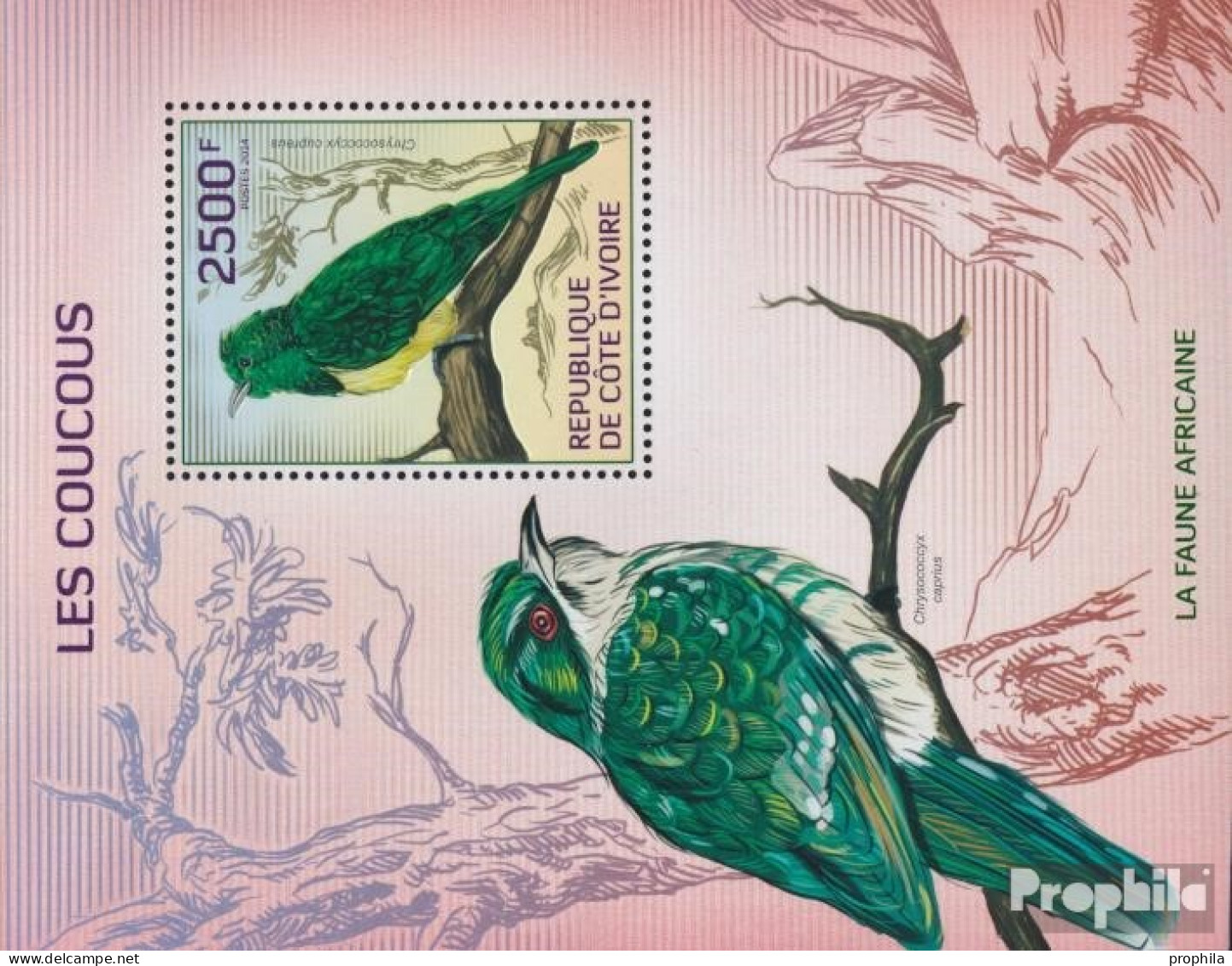 Elfenbeinküste Block197A (kompl.Ausg.) Postfrisch 2014 Kuckkucke - Ivory Coast (1960-...)