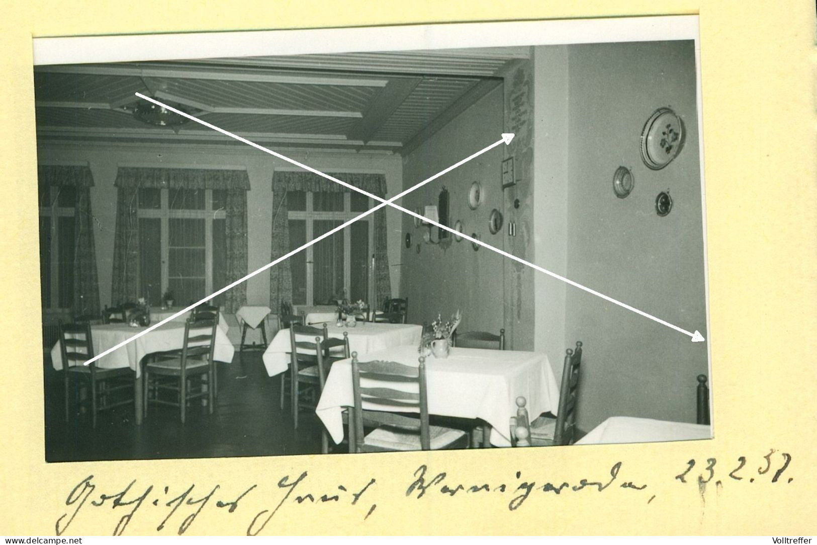 2x Orig. Foto Februar 1937 Wernigerode Innenansicht Des Gasthof Hotel ? Gothisches Haus In Wernigerode - Wernigerode