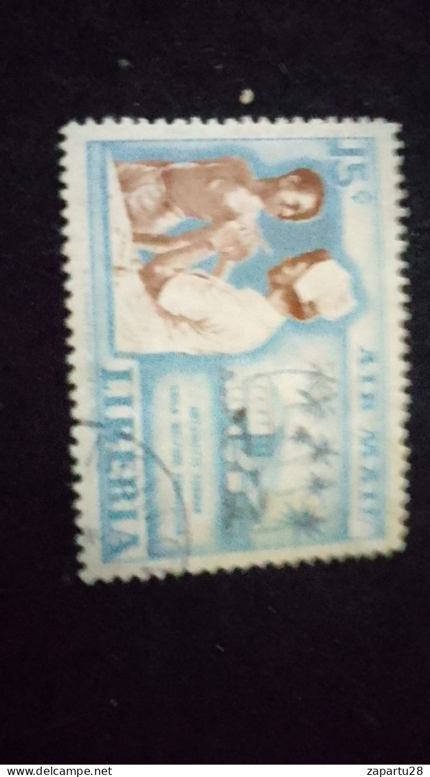 LİBERYA--1955   15C      DAMGALI - Liberia