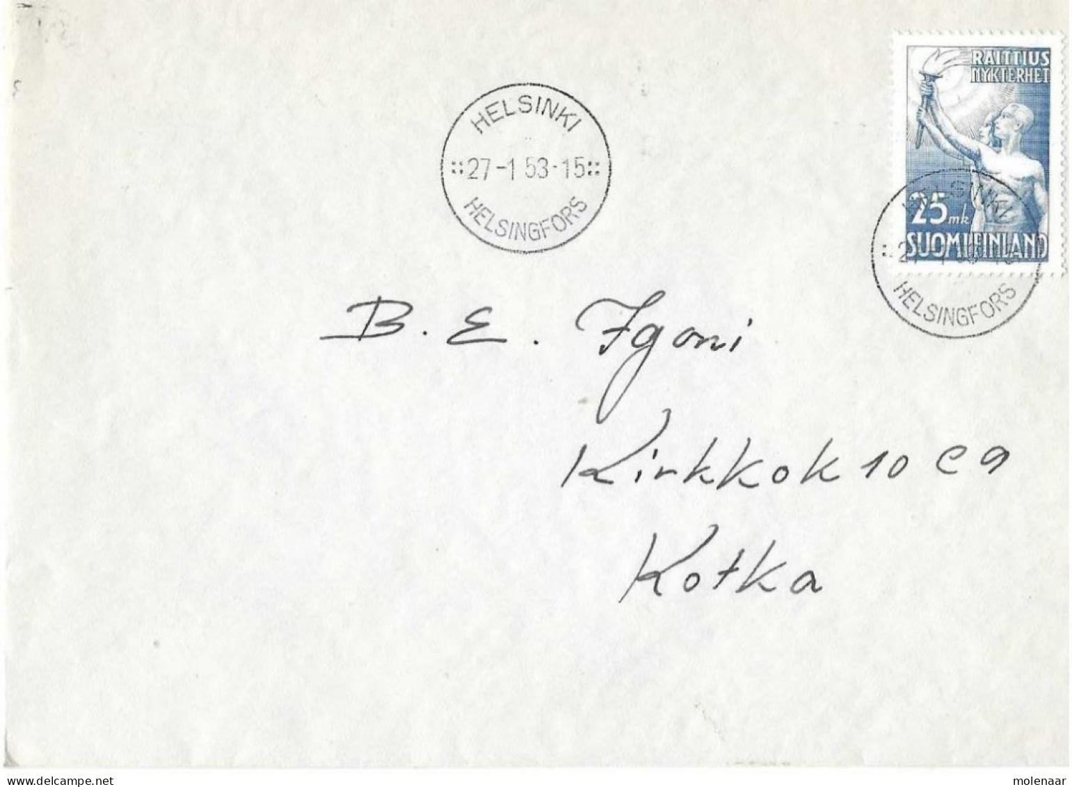 Postzegels > Europa > Finnland> Brief Met No. 423 (16928) - Brieven En Documenten