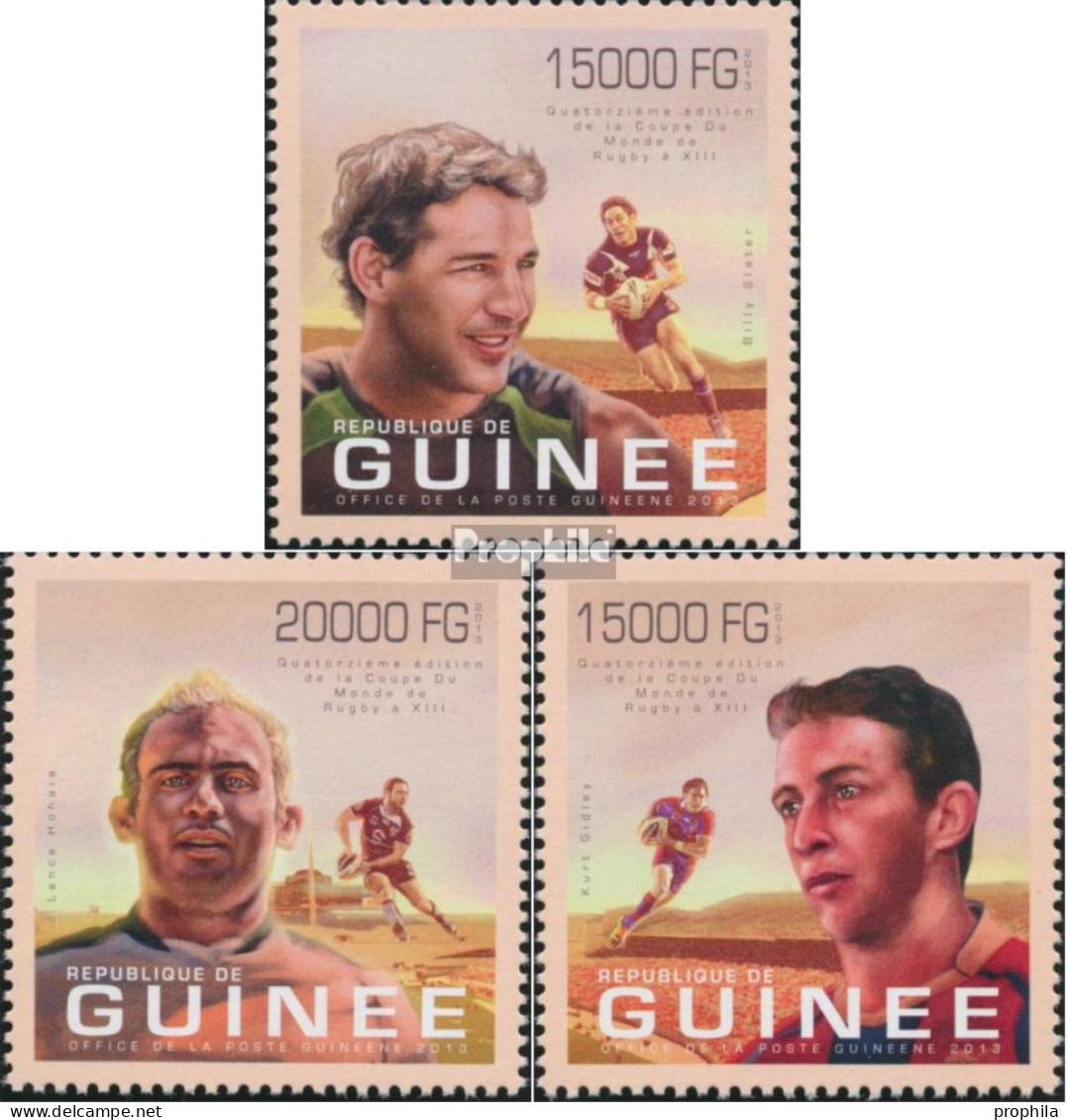 Guinea 9934-9936 (kompl. Ausgabe) Postfrisch 2013 Rugby - Guinée (1958-...)