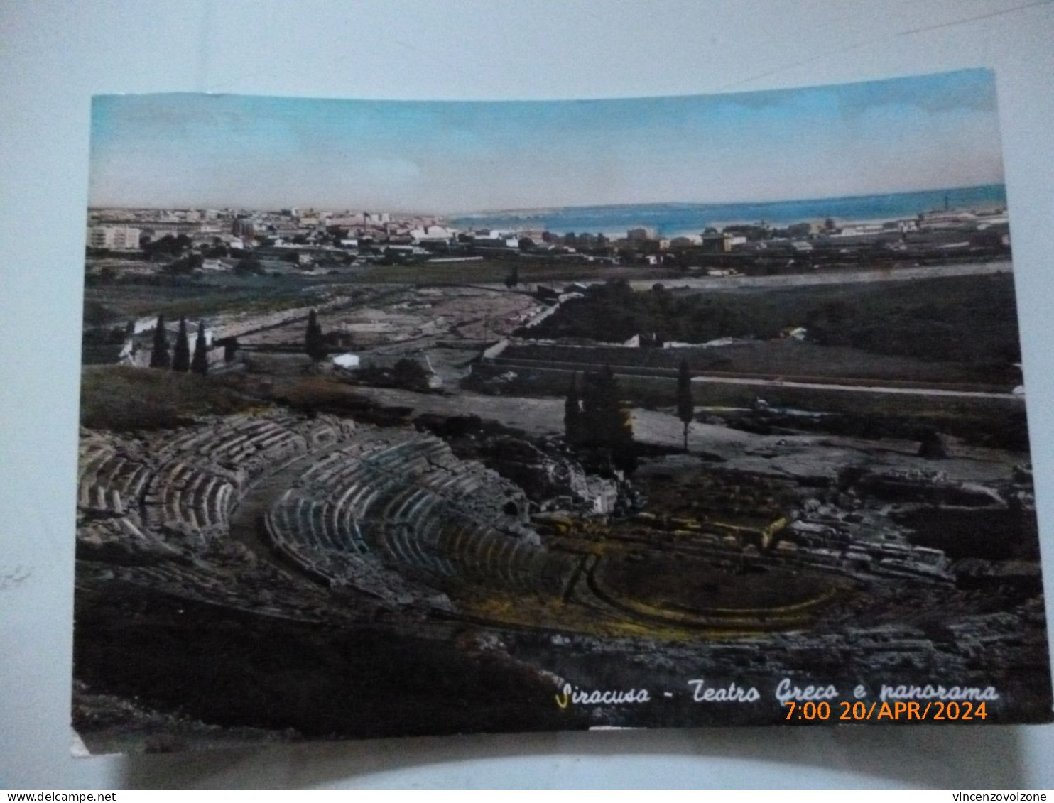 Cartolina  Viaggiata "SIRACUSA Teatro Greco E Panorama" 1958 - Siracusa