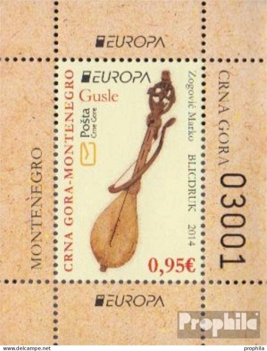 Montenegro Block14 (kompl.Ausg.) Postfrisch 2014 Volksmusikinstrumente - Montenegro