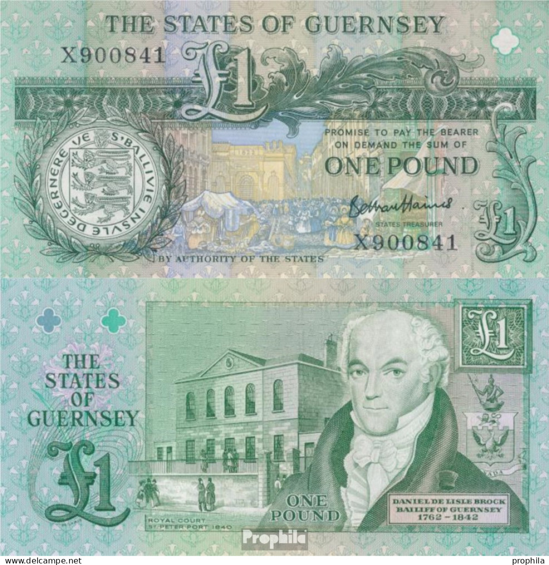 GB - Guernsey Pick-Nr: 52d Bankfrisch 1991 1 Pound - Guernsey