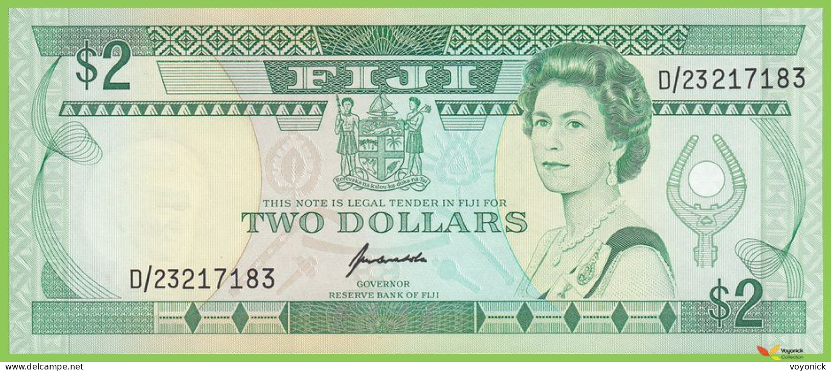 Voyo FIJI 2 Dollars ND/1995 P90a B502b D/23 UNC - Fidschi