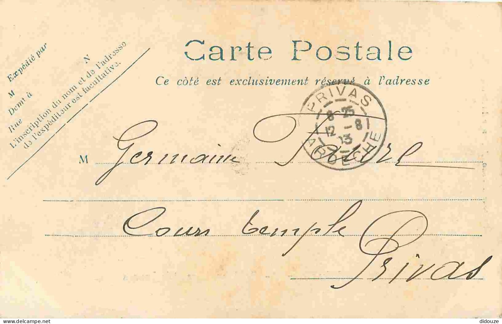 13 - Marseille - La Cannebière Et La Bourse - Animée - Tramway - Précurseur - CPA - Oblitération Ronde De 1903 - Voir Sc - Canebière, Centro