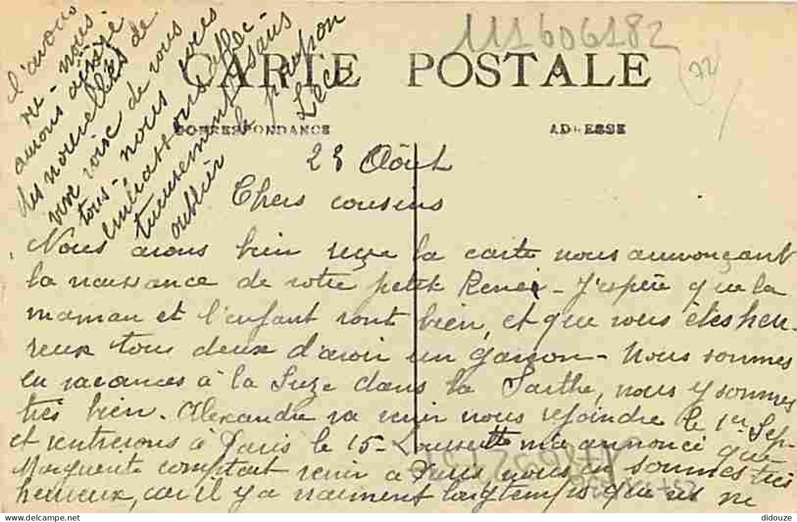 72 - La Suze - Hotel De Ville - Correspondance - CPA - Voir Scans Recto-Verso - La Suze Sur Sarthe