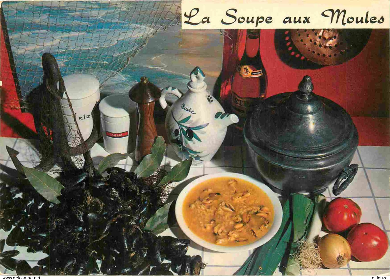 Recettes De Cuisine - Soupe Aux Moules - Gastronomie - CPM - Carte Neuve - Voir Scans Recto-Verso - Recetas De Cocina