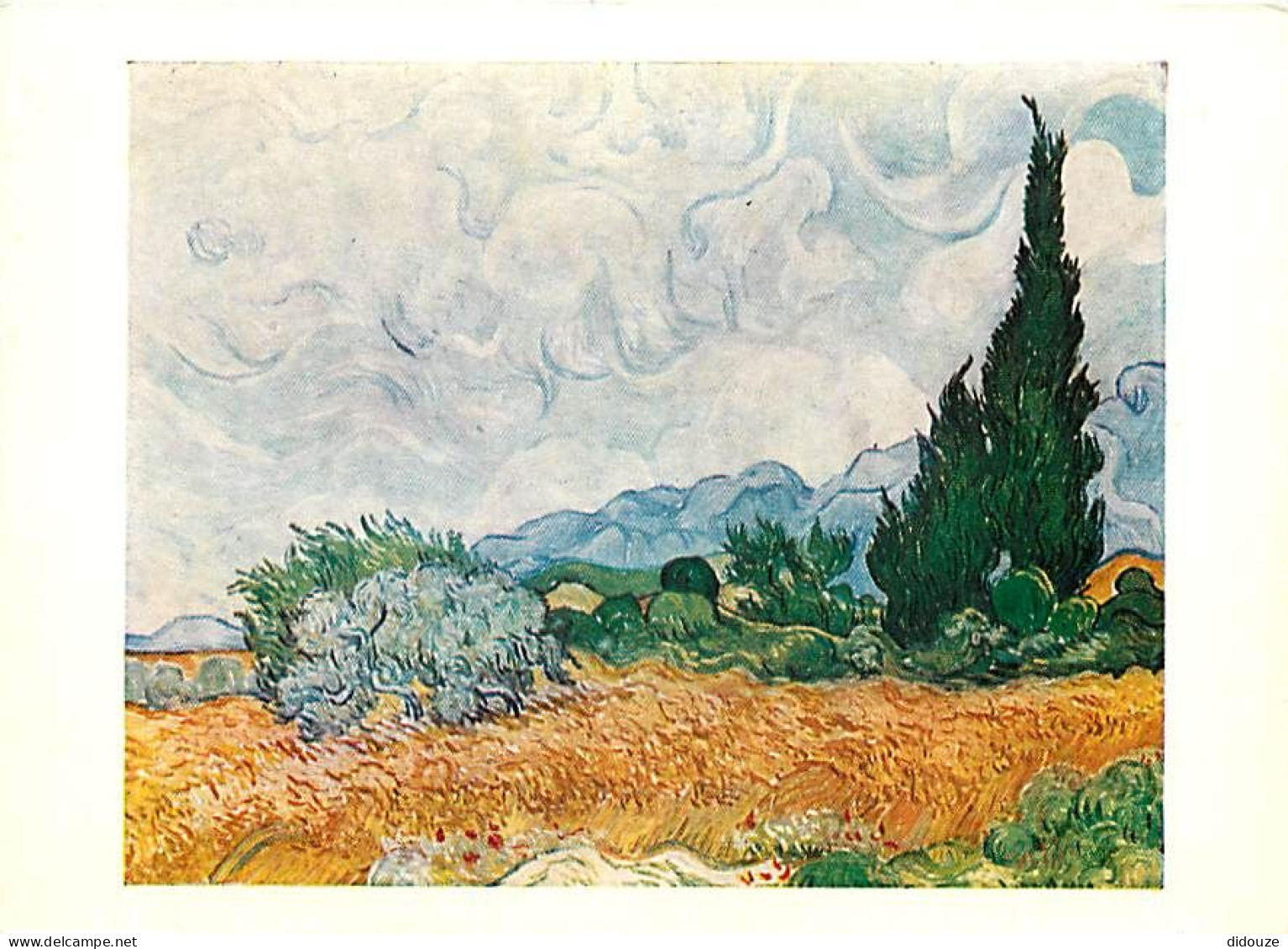 Art - Peinture - Vincent Van Gogh - Cornfield And Cypress Trees - CPM - Carte Neuve - Voir Scans Recto-Verso - Pittura & Quadri