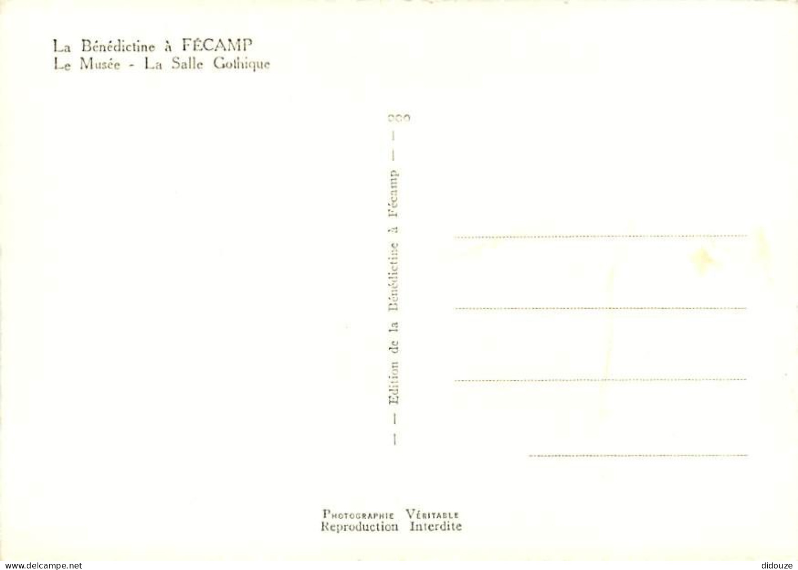 76 - Fécamp - Le Palais De La Bénédictine - Le Musée - La Salle Gothique - Mention Photographie Véritable - CPSM Grand F - Fécamp