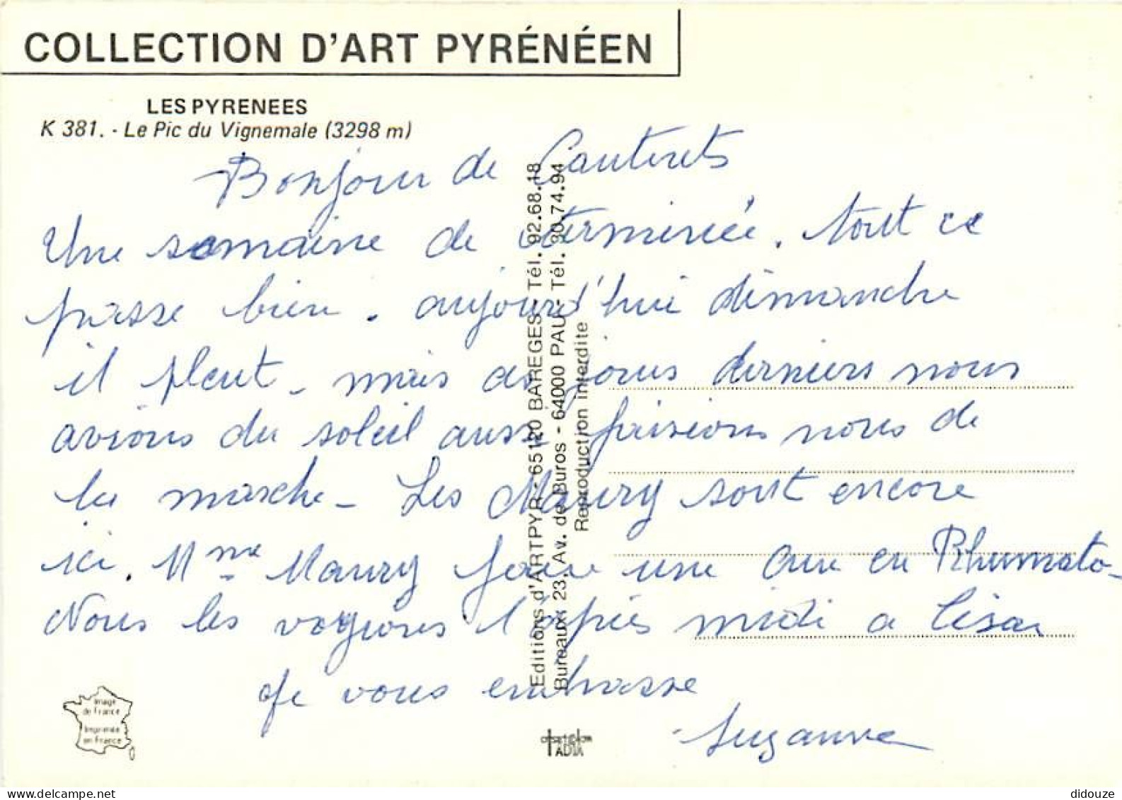 65 - Hautes Pyrénées - Massif Du Vignemale - Le Pic Du Vignemale - CPM - Voir Scans Recto-Verso - Andere & Zonder Classificatie