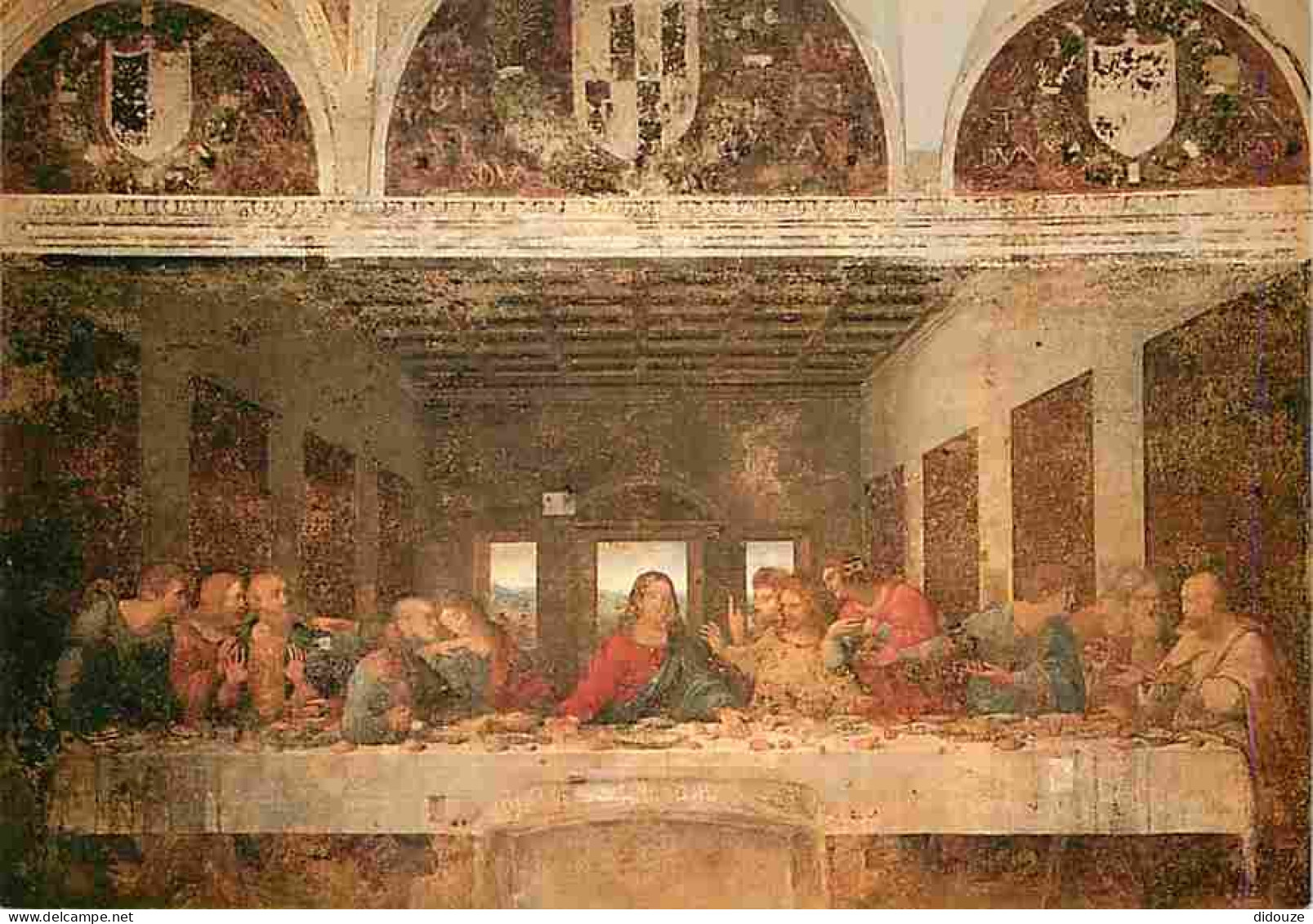 Art - Peinture Religieuse - Léonard De Vinci - La Dernière Cène - Milano - S Maria Delle Grazie - Carte Neuve - CPM - Vo - Pinturas, Vidrieras Y Estatuas