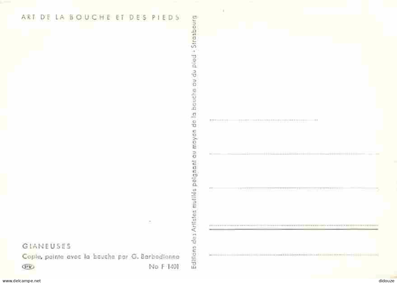 Art - Peinture - Glaneuses - Copie Painte Avec La Bouche Par G Barbodianna - CPM - Voir Scans Recto-Verso - Peintures & Tableaux