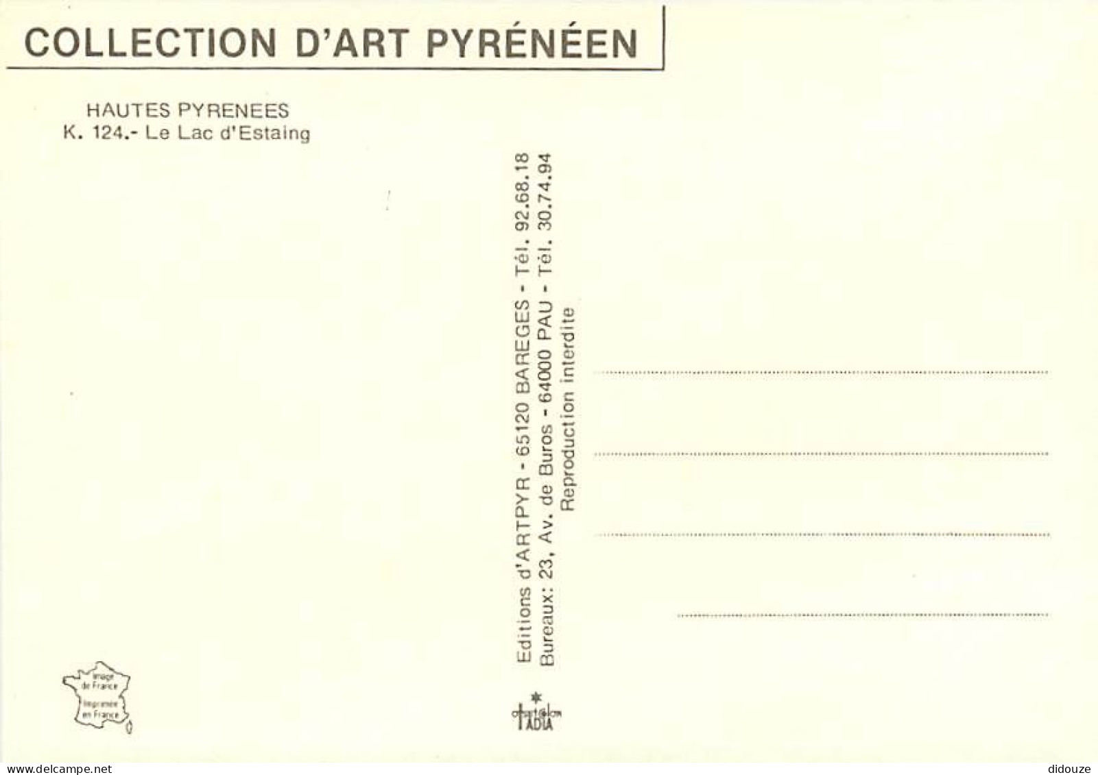 Animaux - Chevaux - Collection D'Art Pyrénéen - Hautes Pyrénées - Le Lac D'Estaing - Carte Neuve - CPM - Voir Scans Rect - Caballos