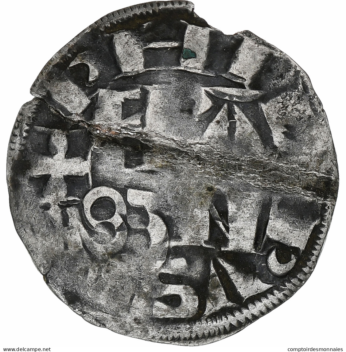 France, Philippe II Auguste, Denier Parisis, 1180-1223, Montreuil-sur-Mer - 1180-1223 Philipp II. August 