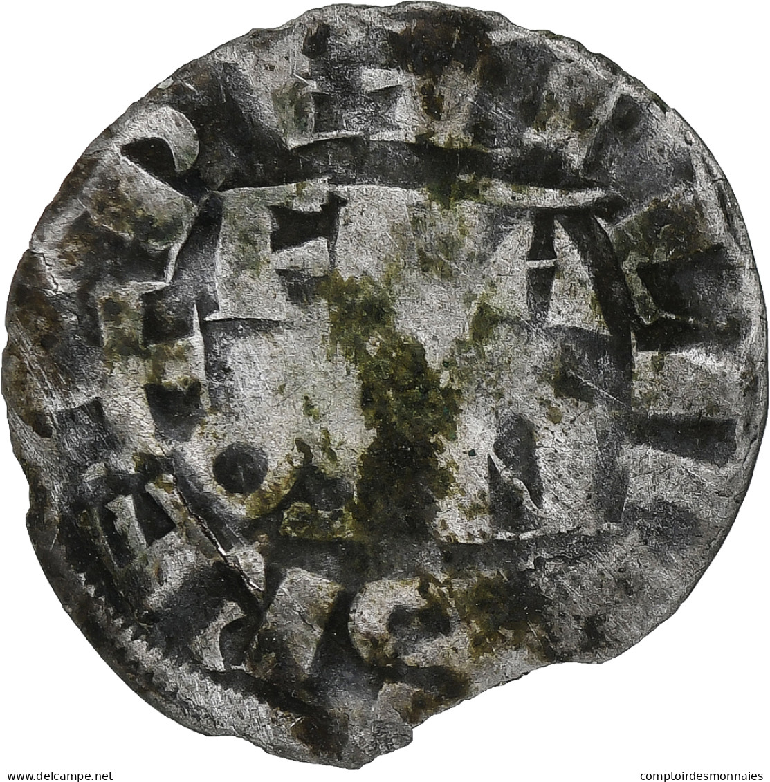 France, Philippe II Auguste, Denier Parisis, 1180-1223, Montreuil-sur-Mer - 1180-1223 Philippe II Auguste