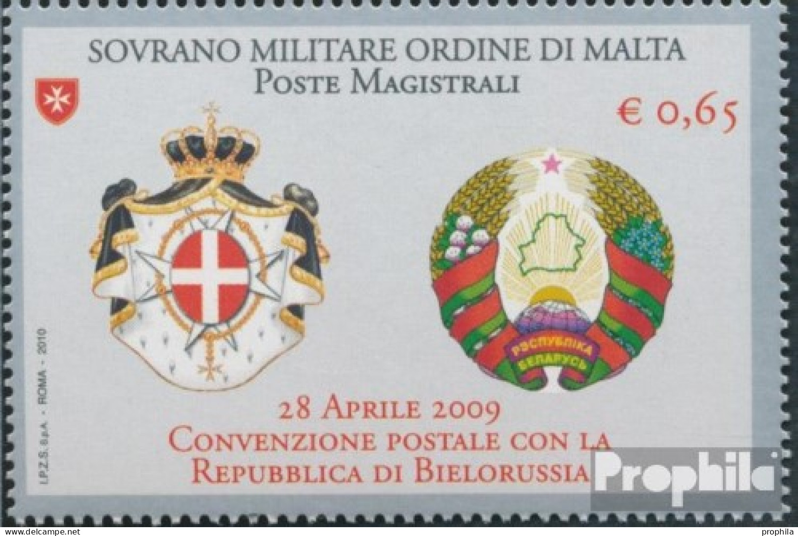 Malteserorden (SMOM) 1135 (kompl.Ausg.) Postfrisch 2010 Belarus - Malta (...-1964)