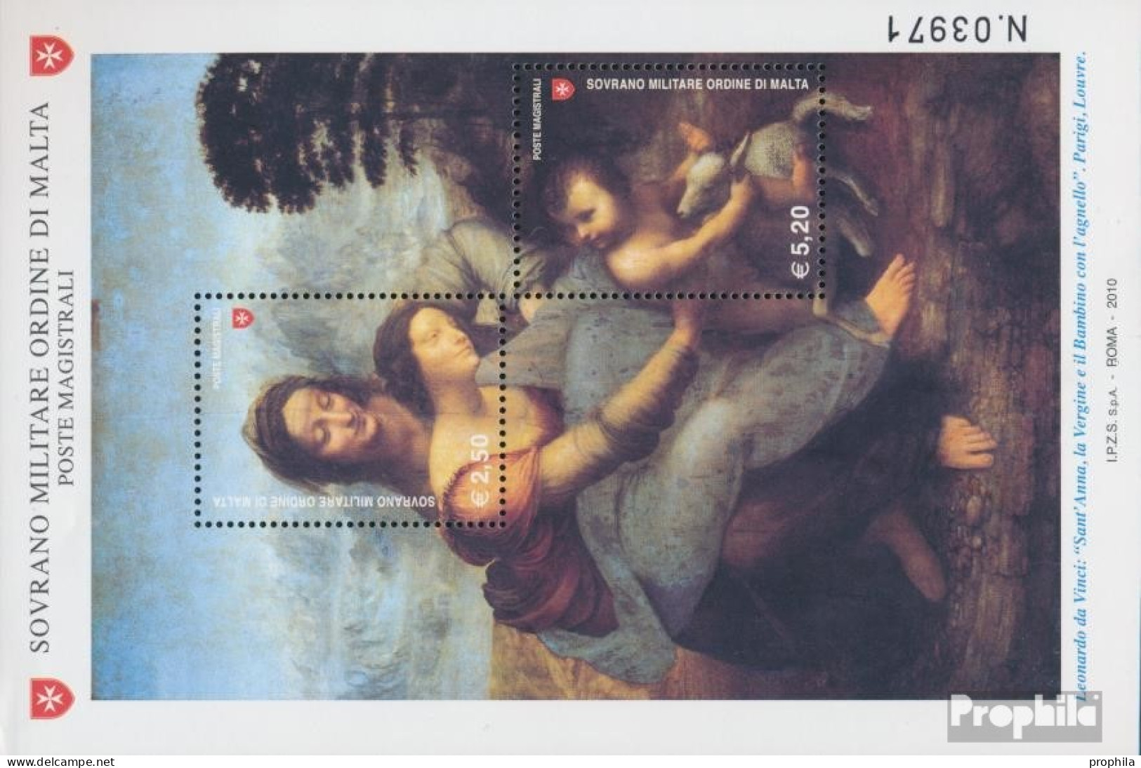 Malteserorden (SMOM) Block89 (kompl.Ausg.) Postfrisch 2010 Leonardo Da Vinci - Malta (...-1964)