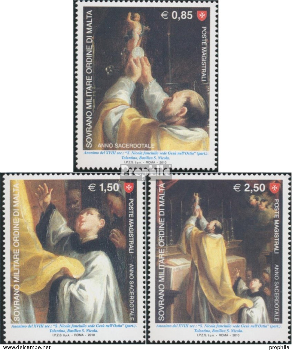 Malteserorden (SMOM) 1127-1129 (kompl.Ausg.) Postfrisch 2010 Der Heilige Nikolaus Sieht Als Kind - Malte (...-1964)