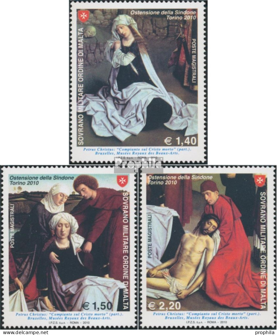 Malteserorden (SMOM) 1120-1122 (kompl.Ausg.) Postfrisch 2010 Petrus Christus: Beweinung Des Tote - Malta (...-1964)