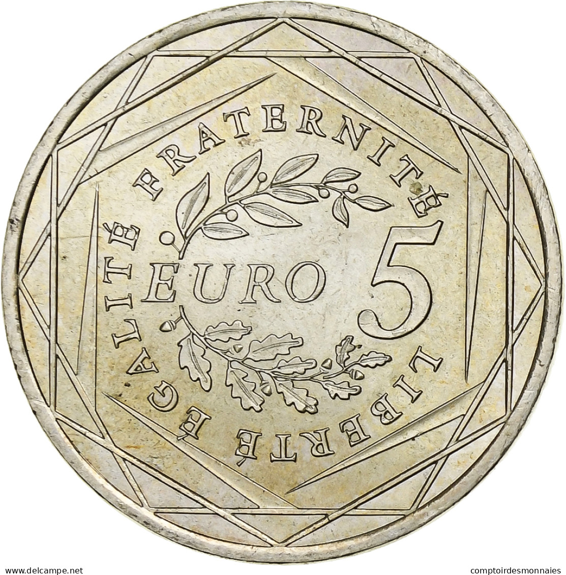 France, 5 Euro, Semeuse, 2008, Argent, SUP+, KM:1534 - Francia