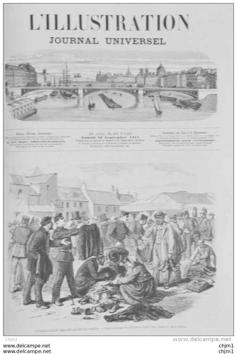 L'évacuation Des Environs De Paris - Vente Faite Par Les Prussiens Avant Leur Départ - Page Original 1871 - Historische Dokumente