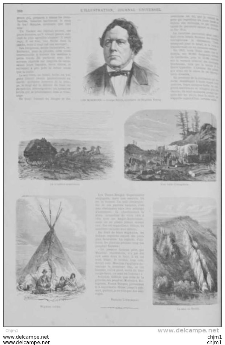 Les Mormons - George Smith, Secrétaire Du Brighma Young - Mormonen - Page Original 1871 - Documentos Históricos