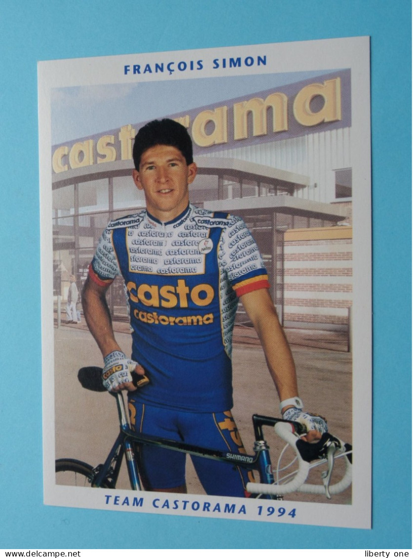 François SIMON > Team CASTORAMA 1994 ( Zie / Voir SCANS ) Nieuw ! - Wielrennen