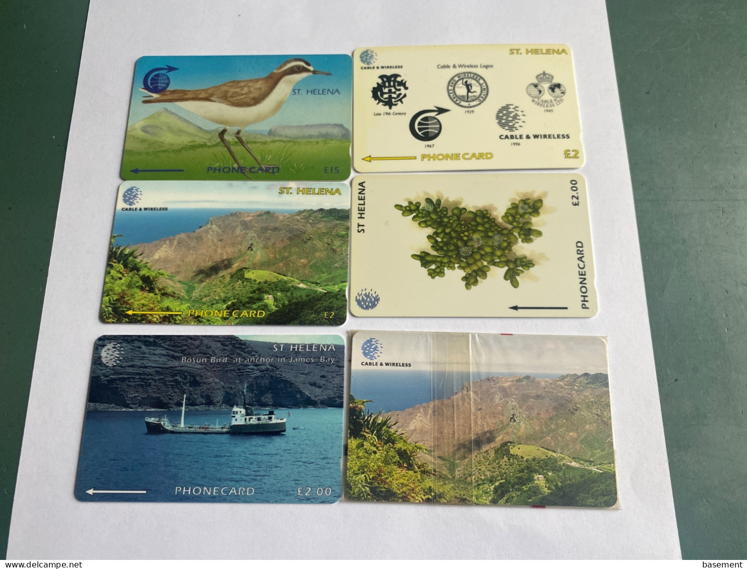 - 1 - St. Helena Island 6 Different Phonecards - Isla Santa Helena