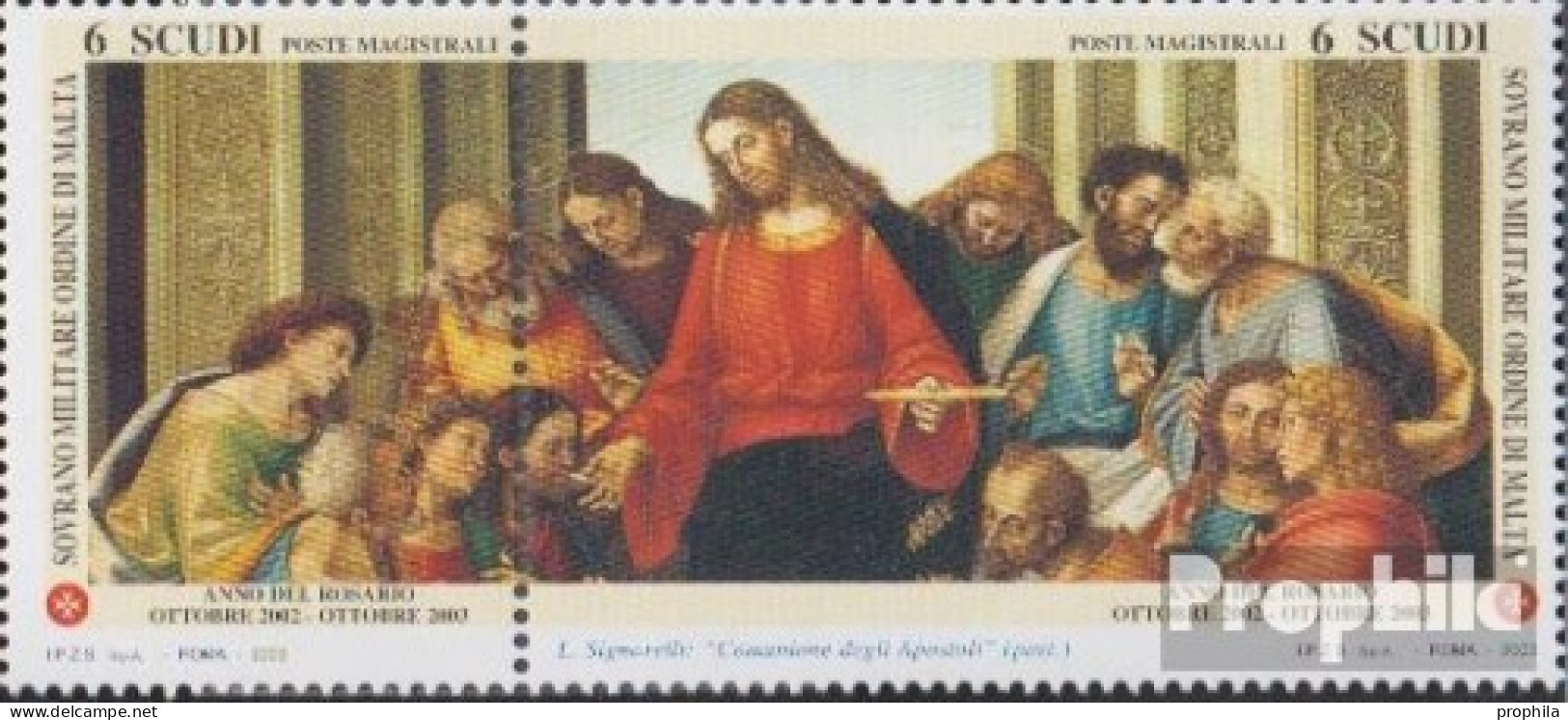 Malteserorden (SMOM) Kat-Nr.: 826-827 Paar (kompl.Ausg.) Postfrisch 2003 Gemeinschaft Der Apostel - Malta (Orden Von)