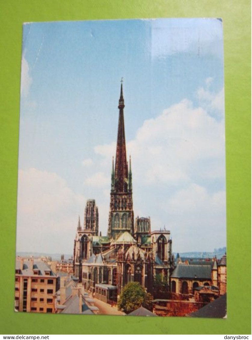 TIMBRE 6F Sur CPA - ROUEN, LA CATHEDRALE - PUB  PLASMARINE - Kirchen U. Kathedralen