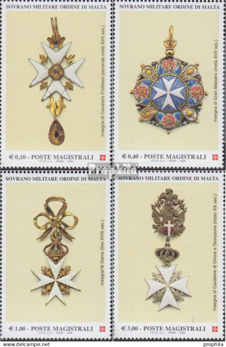 Malteserorden (SMOM) Kat-Nr.: 969-972 (kompl.Ausg.) Postfrisch 2006 Insignien - Malta (Orden Von)