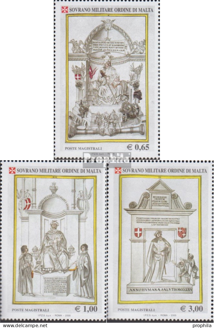 Malteserorden (SMOM) Kat-Nr.: 922-924 (kompl.Ausg.) Postfrisch 2005 Mausoleen Rhodos - Malta (Orden Von)