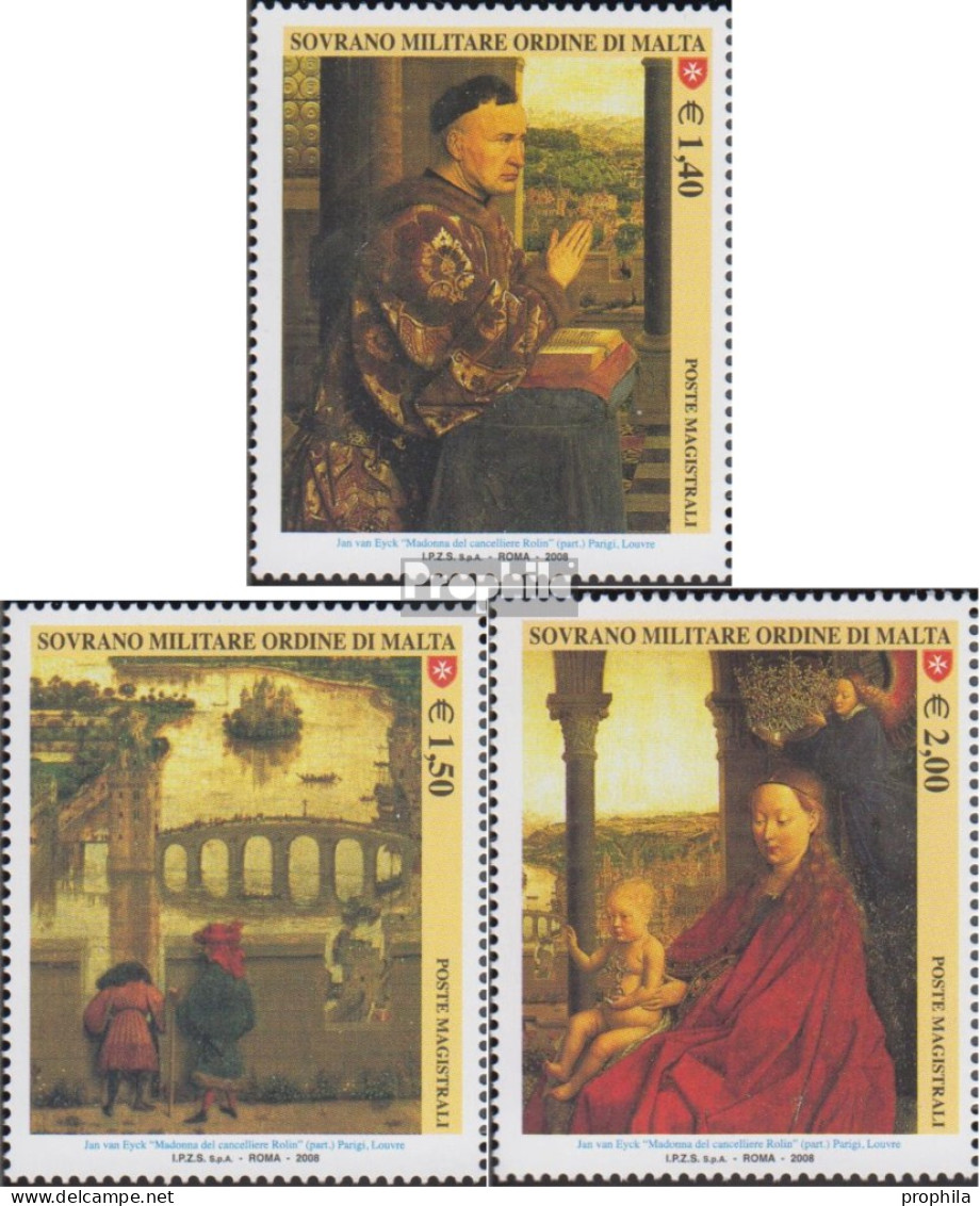 Malteserorden (SMOM) Kat-Nr.: 1063-1065 (kompl.Ausg.) Postfrisch 2008 Jan Van Eyck - Malta (Orden Von)