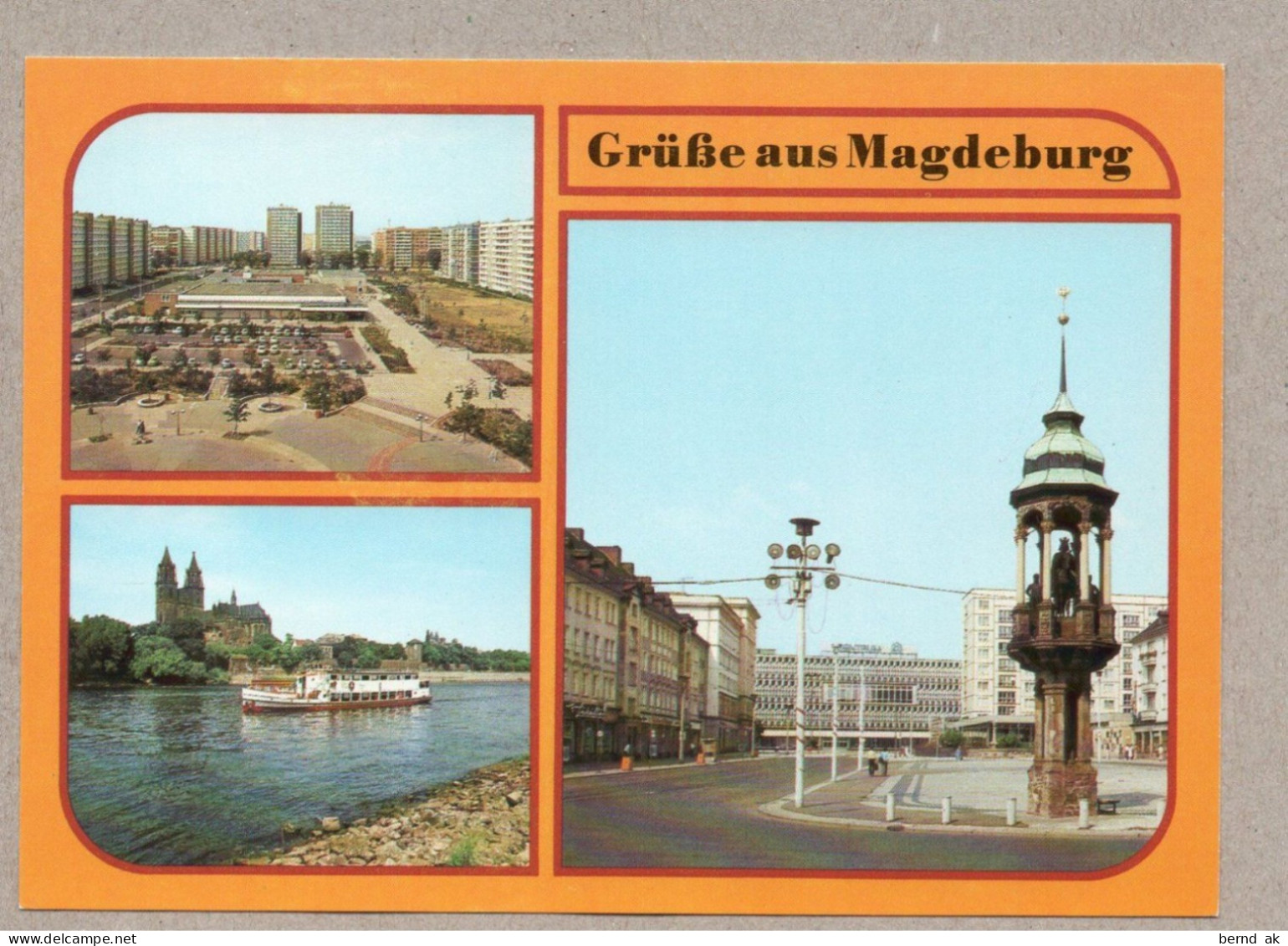 A0142} BRD  (DDR-Zeit) - AK: Magdeburg - Dom, Festplatz, Reiter - Magdeburg