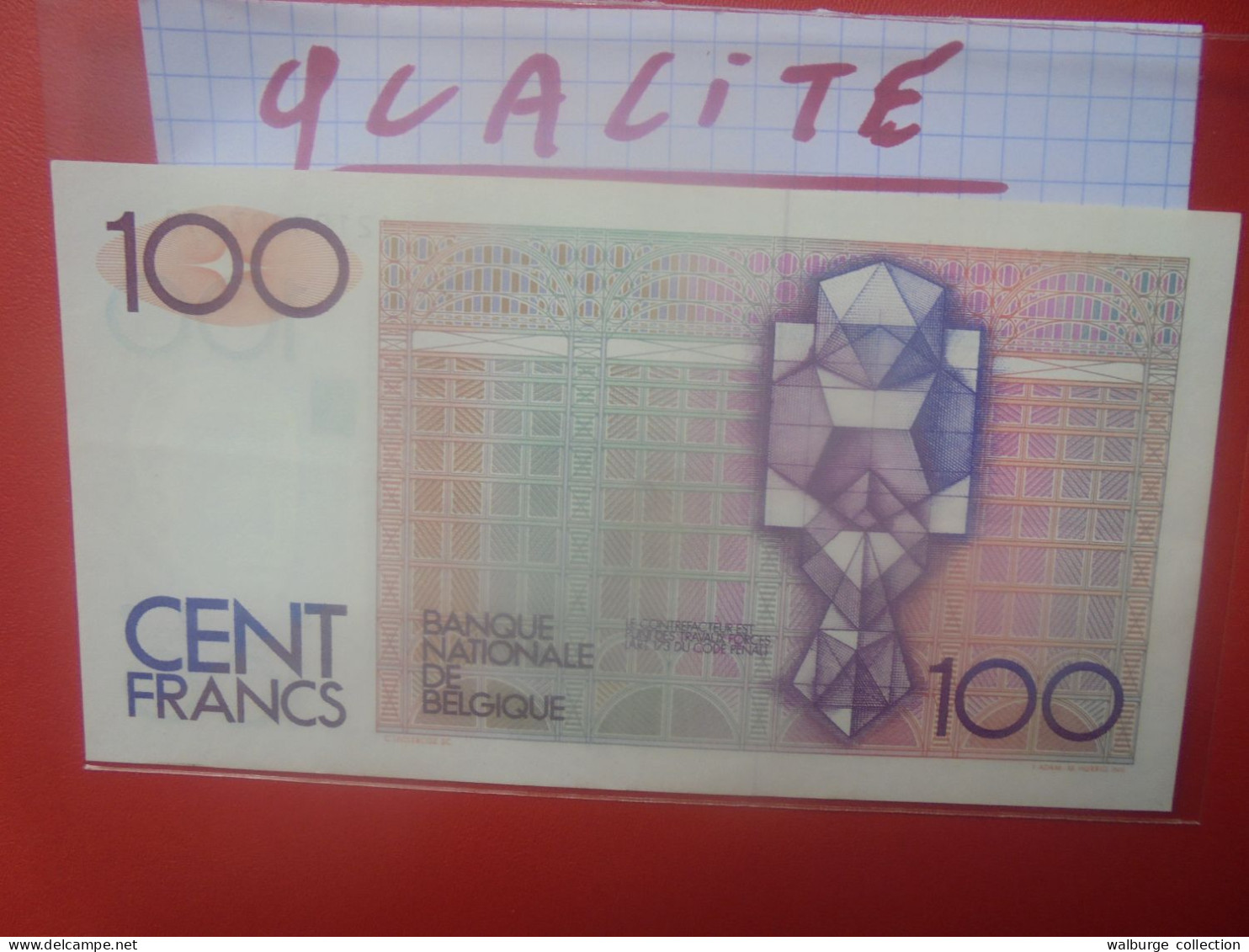 BELGIQUE 100 FRANCS 1978-1981 SANS SIGNATURE AU REVERS MORIN N°68 Peu Circuler Belle Qualité (B.18) - 100 Francs