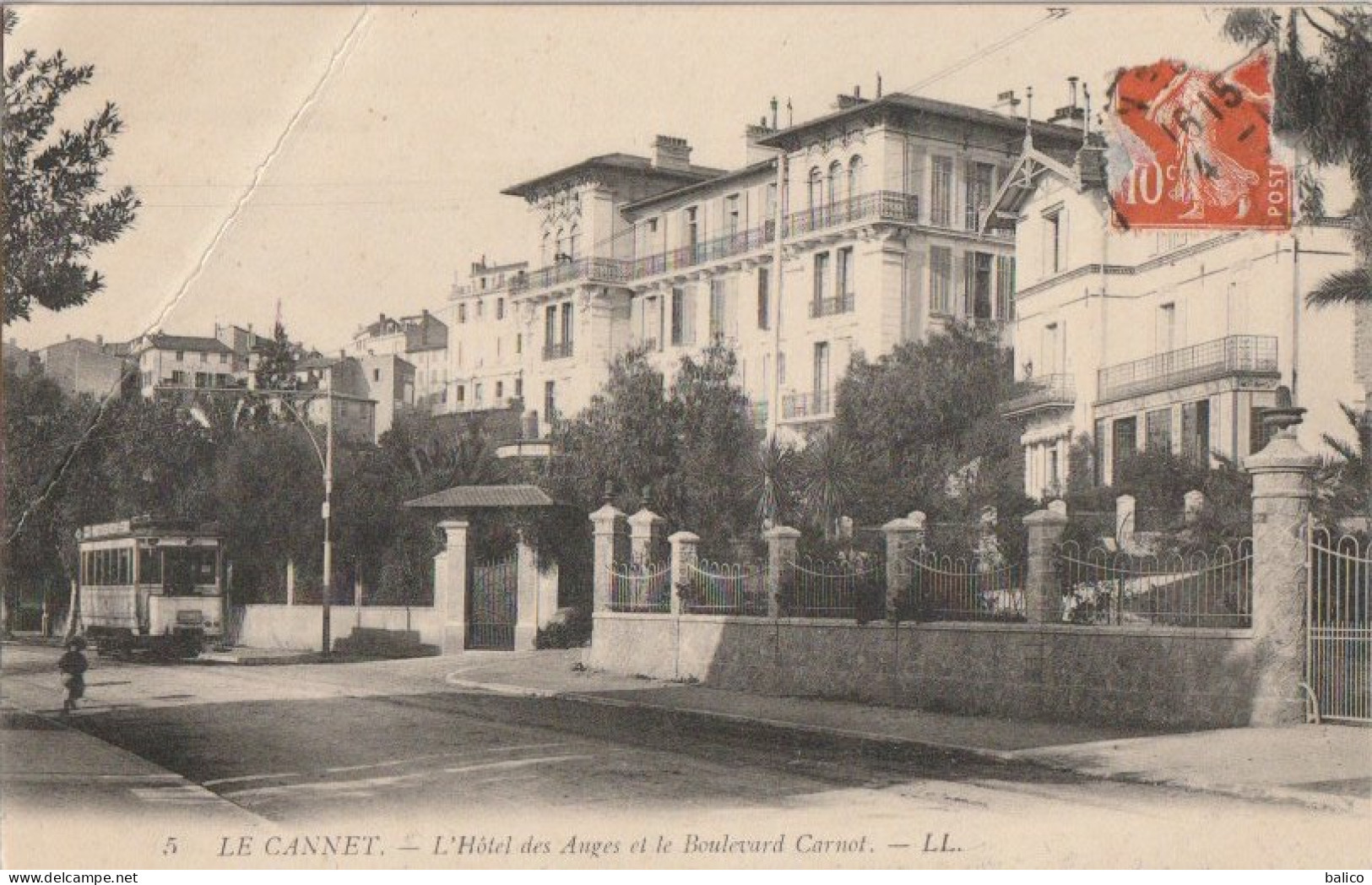 06110 - Le Cannet, L'Hôtel Des Anges Et Le Boulevard Carnot - Tramway (état ) - Le Cannet