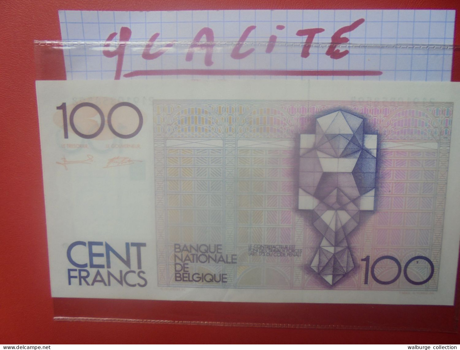 BELGIQUE 100 Francs 1982-94 Peu Circuler Presque Neuf (B.18) - 100 Francs