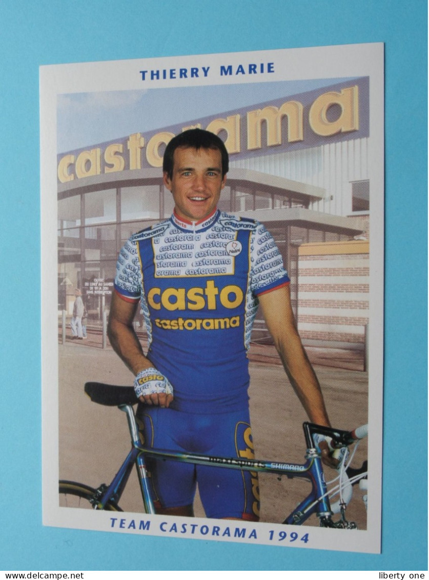 Thierry MARIE > Team CASTORAMA 1994 ( Zie / Voir SCANS ) Nieuw ! - Wielrennen