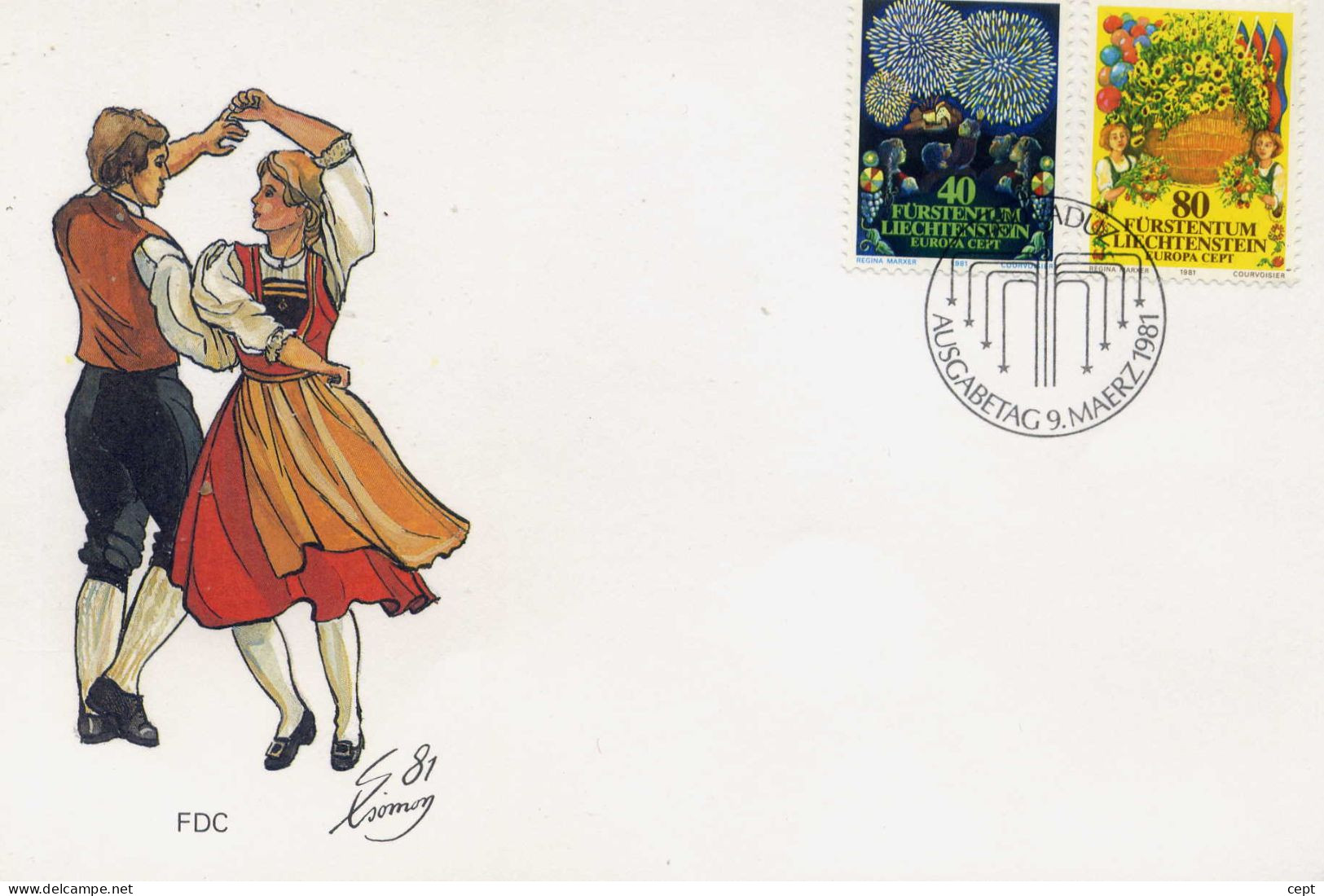 Liechtenstein - Europa Cept 1981 -  FDC - 1981