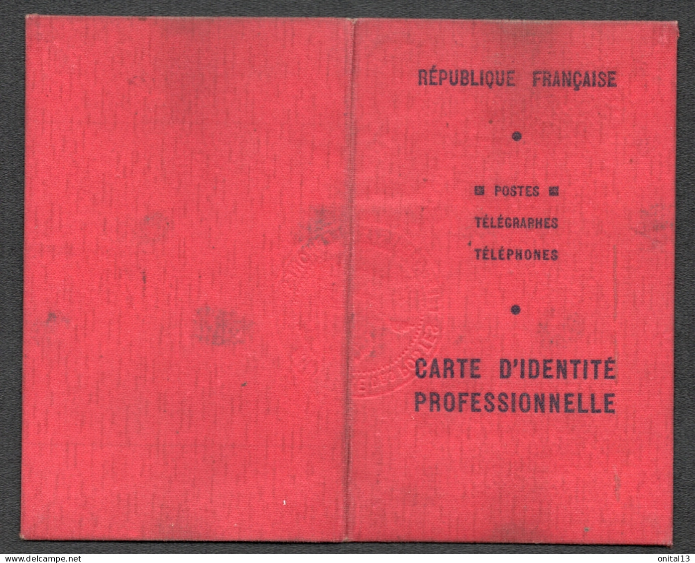 1951 CARTE D'IDENTITE PROFESSIONNELLE POSTES TELEGRAPHES TELEPHONES / LIGNES SOUTERRAINES  / PTT F138 - Historische Dokumente