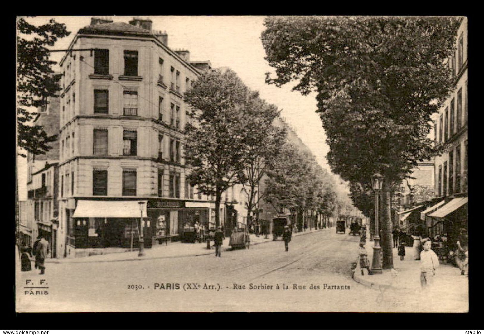 75 - PARIS 20EME - RUE SORBIER A LA RUE DES PARTANTS - N°2030 SERIE PARIS F. FLEURY - Arrondissement: 20