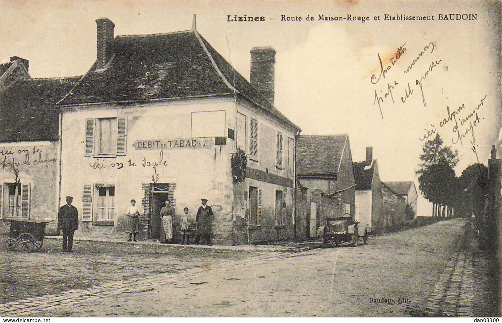 RARE 77 LIZINES  ROUTE DE MAISON ROUGE ET ETABLISSEMENT BAUDOIN - Andere & Zonder Classificatie