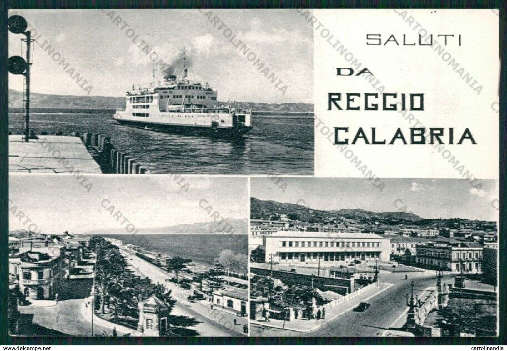 Reggio Calabria Città Traghetto Saluti Da Foto FG Cartolina ZK1675 - Reggio Calabria