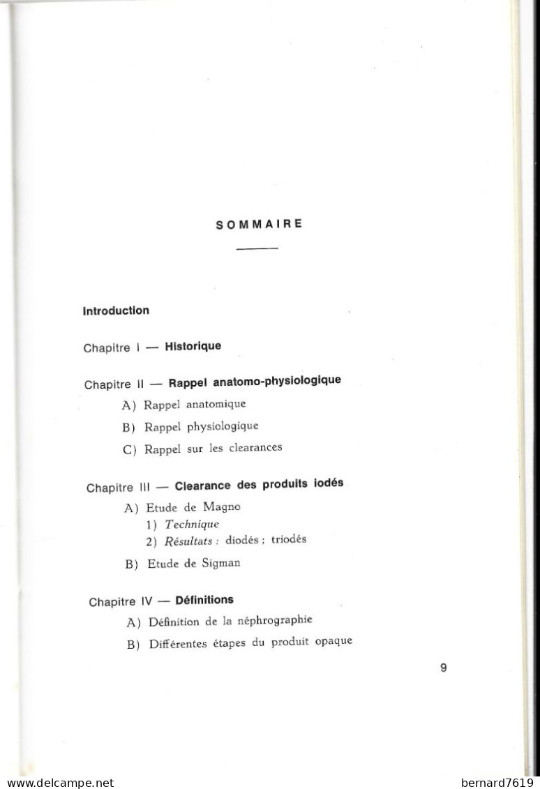 Livre - Essai D'urographieintra Veineuse Par Perfusion Reduite  Docteur  Jean Claude Grand Externe Des Hopitaux De Paris - Ciencia