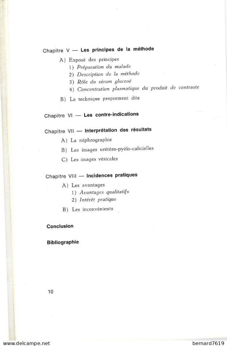 Livre - Essai D'urographieintra Veineuse Par Perfusion Reduite  Docteur  Jean Claude Grand Externe Des Hopitaux De Paris - Ciencia