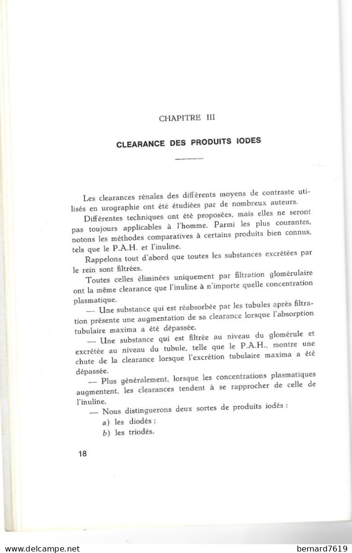 Livre - Essai D'urographieintra Veineuse Par Perfusion Reduite  Docteur  Jean Claude Grand Externe Des Hopitaux De Paris - Ciencia