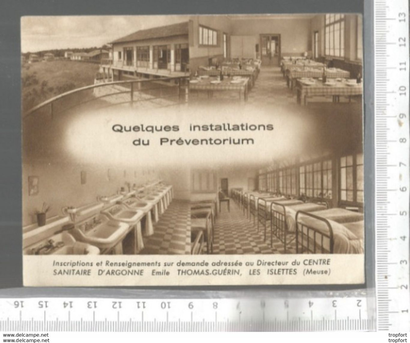 PG / Vintage // FEUILLET PUBLICITAIRE ANCIEN LES ISLETTES Meuse  CENTRE SANITAIRE Argonne - Programmes